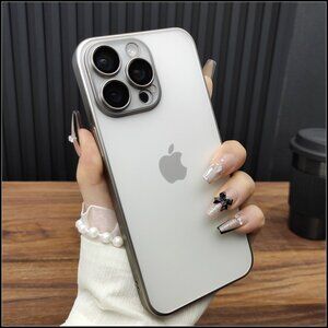 Frosted Clear Case with Metallic Silver Frame